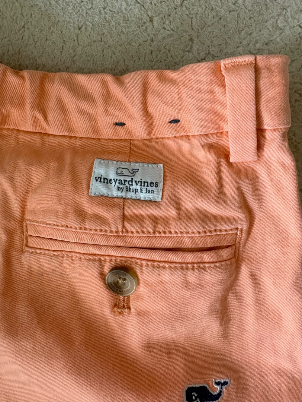 Vineyard Vines Embroidered Whale Chino Shorts. - Picture 3 of 4